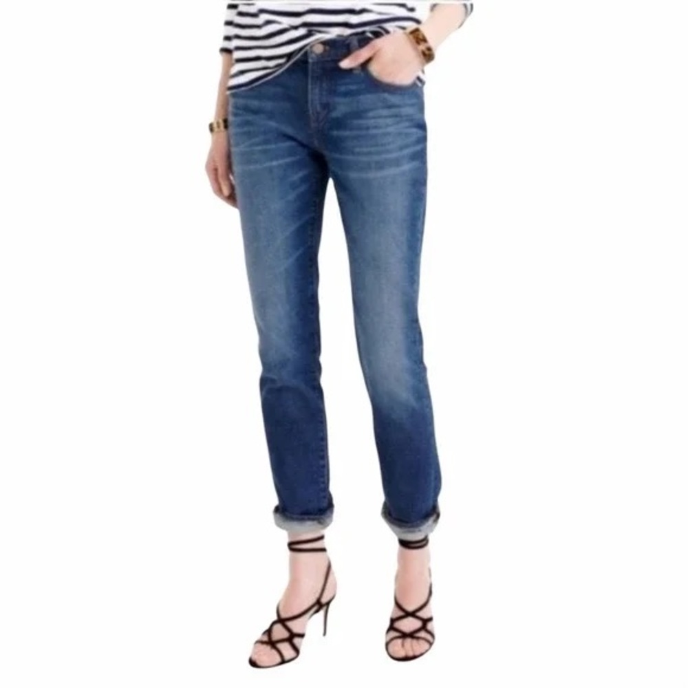 J. Crew Broken in‎ Boyfriend Dark Wash Jeans Relaxed fit Women’s Size 28